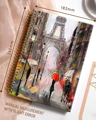 Miniatura 2 de iampanda Cuaderno de diario en espiral, encuadernación fuerte de doble alambre con papel de primera calidad para niñas y mujeres, 60 hojas A5