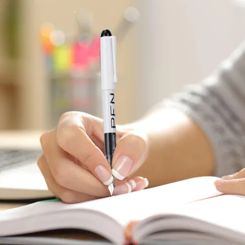 Miniatura 8 de 12 bolígrafos estilográficos desechables, suministros de oficina de escritura suave para bocetos, diario, caligrafía, garabatos y regalos