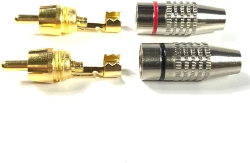 Miniatura 4 de CESS RCA Plug Solder Gold Audio Video Adaptador Cable Conector (20 unidades)