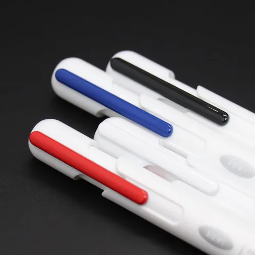 Miniatura 4 de DUNBONG Bolígrafo retráctil, bolígrafos de gel de 0.020 in, punta fina, 4 negros, 1 azul y 1 rojo, caja de 6 bolígrafos