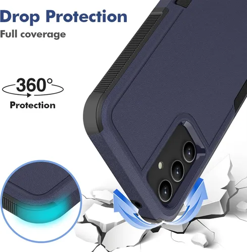 Miniatura 30 de Jeylly Compatible con Samsung Galaxy A22 5G Funda, Funda Samsung A22 5G con 2pcs protectores de pantalla de vidrio templado