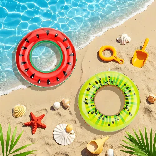 Miniatura 5 de Tubos de piscina, flotadores inflables para piscina, tubos interiores para piscina, pintura de frutas de verano, tubos flotantes, tubos de natación