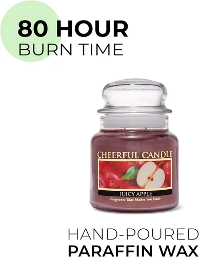 Miniatura 3 de A Cheerful Giver - Vela en tarro de vidrio perfumada Juicy Apple (16 onzas) con tapa y fragancia fiel a la vida, fabricada en Estados Unidos