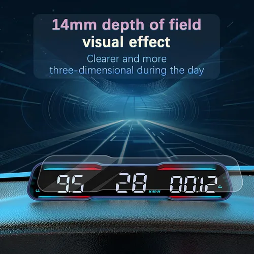 Miniatura 3 de Velocímetro digital GPS pantalla universal para coche, pantalla LCD grande, indicador HUD con velocidad MPH, alerta de conducción fatigada, alarma