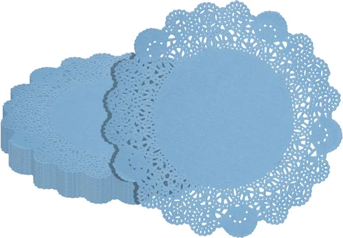 Miniatura 65 de Restaurantware Pastry Tek Blondas de Encaje de 4 x 4 Pulgadas 100 Vajilla Decorativa - Blondas de Mesa Desechables Redondas de Papel Negro
