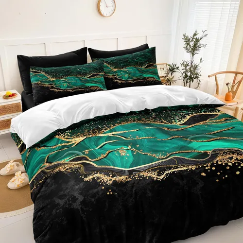 Miniatura 13 de Juego de edredón de sol y luna negro, juego de ropa de cama boho, ropa de cama de galaxia celestial y espacio estrellado, edredón mandala exótico