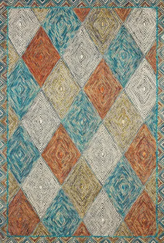 Miniatura 14 de Loloi II Spectrum Collection SPE-03 Charcoal/Multi 2'-3" x 3'-9" Accent Rug