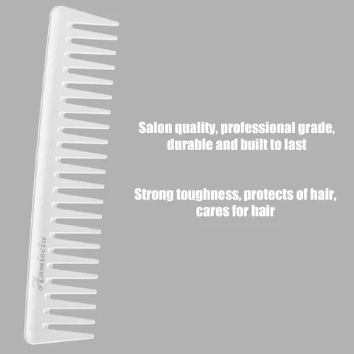 Miniatura 5 de 2 peines de dientes anchos y peine desenredante de cabello grande, adecuado en todo tipo, peine de cabello Anmieciu Advanced Care Styling
