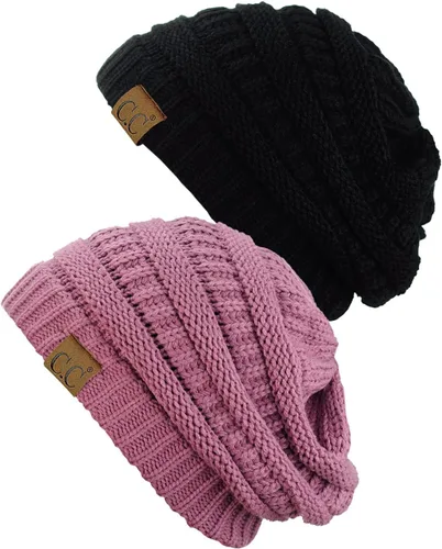 Miniatura 28 de Gorro a la moda de tejido suave abultado, cálido y elástico de C.C
