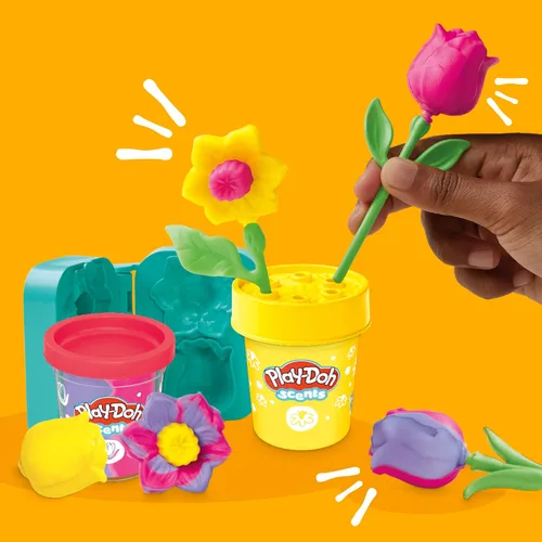 Miniatura 6 de Play-Doh Paquete de dos flores, tulipanes, narcisos, girasol y margaritas, kit de manualidades para niños, regalos para niñas y niños