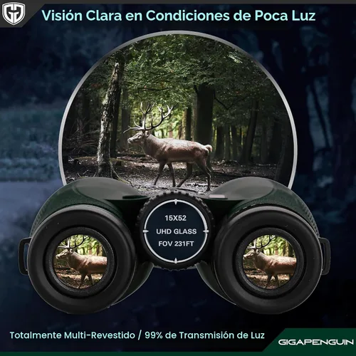 Miniatura 6 de Binoculares HD de 15x52 para adultos de alta potencia con adaptador de teléfono mejorado - Binoculares de gran campo visual con visión clara en poca