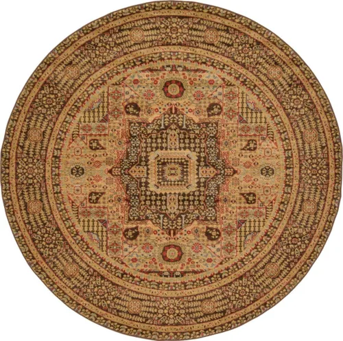 Miniatura 22 de Unique Loom Palace Collection - Alfombra rectangular (2 pies 2 pulgadas x 3 pies 1 pulgada, verde claro/marrón)