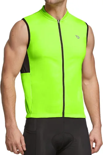 Miniatura 2 de BALEAF Camiseta de ciclismo sin mangas para hombre, camiseta de ciclismo de carretera, camisetas sin mangas, bolsillos con cremallera completa, SPF