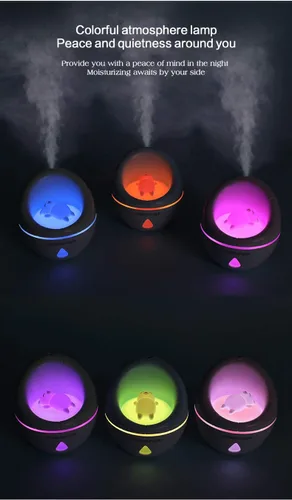 Miniatura 5 de Humidificador de sofá pequeño USB, mini humidificador frío de 13.8 onzas líquidas, volumen de agua, apagado con un solo toque para el hogar