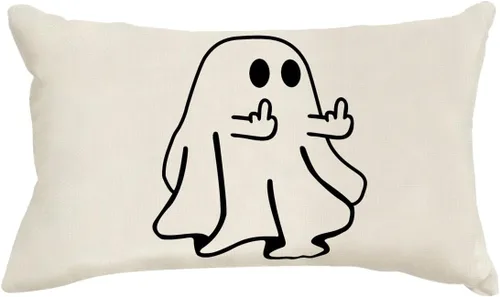 Miniatura 8 de Funda de almohada con diseño de calavera de Halloween, decoración del hogar, lino y algodón, funda de cojín de 18 x 18 pulgadas / 45.72 x 45.72 cm.