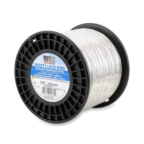 Miniatura 15 de WCS - Cable de bloqueo de seguridad de acero inoxidable .032, T302/304, NASM20995C MS20995C, ASTM A580 condición A, AMS569, alambre mecánico