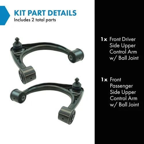 Miniatura 2 de TRQ Brazo de control superior delantero con juego de rótulas compatible con Toyota Sequoia 2008-2019 Tundra 2007-2019