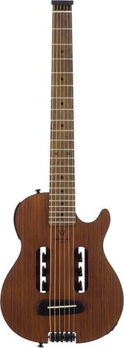 Miniatura 4 de Traveler Guitar Escape Mark III - Guitarra acústica de caoba Acústica portátil con amplificador de auriculares integrado Guitarra sin cabeza a
