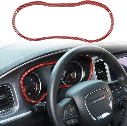 Miniatura 14 de Voodonala Consolas centrales de fibra de carbono ABS para cargador, tablero de instrumentos, accesorios interiores para Dodge Charger 2015-2024+, 1