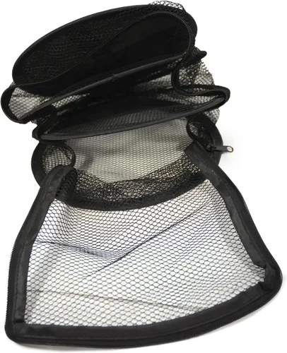 Miniatura 6 de Red seca micro colgante de 3 niveles de 9 pulgadas para interior/armario, para hierbas, organizador, ambientador, pantalla negra con cremallera