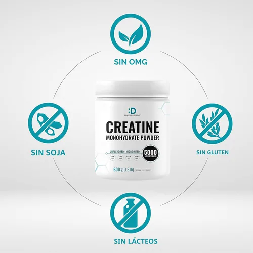 Miniatura 3 de Polvo de Monohidrato de Creatina Instantánea, 5g Por Porción – 120 Porciones Micronizado, Sin Sabor, Fórmula de Absorción Rápida Apoya