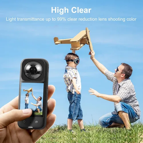 Miniatura 6 de Puluz Compatible con Insta360 One X2 Sticky Lens Guards PC Funda protectora para Insta 360 One X2 impermeable 360 Accesorios de cámara de acción
