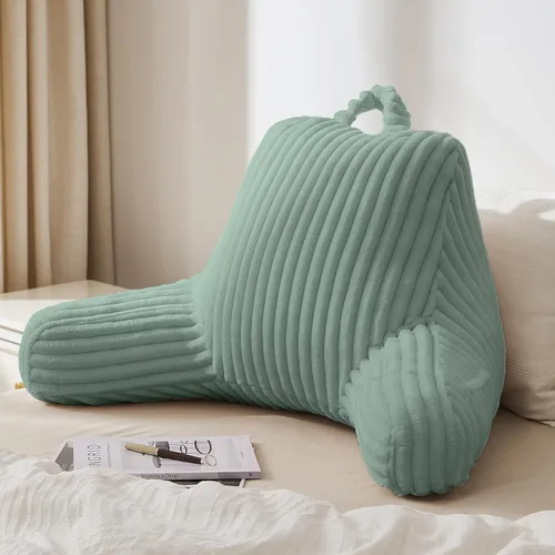 Miniatura 14 de Blissful Diary Almohada de lectura para sentarse en la cama, almohada de espalda de franela para adultos y niños, cojín de respaldo para sentarse