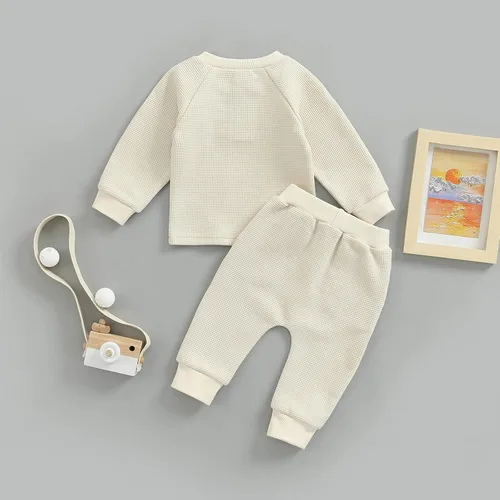 Miniatura 7 de CIYCUIT Conjunto de sudadera de manga larga y pantalones para bebé niño pequeño