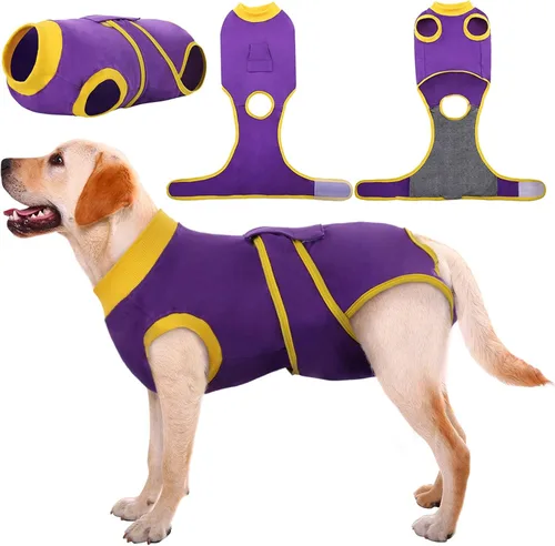 Miniatura 29 de Kuoser Traje de recuperación de cirugía para perros, traje de recuperación para perros machos hembras, mameluco para perro después de la cirugía