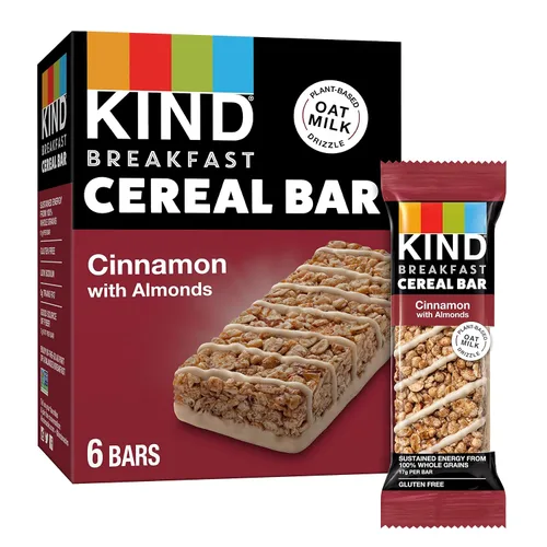 Miniatura 16 de KIND Barras de cereales para el desayuno, aperitivos sin gluten, chocolate con almendras, caja de 9.3 onzas (36 barras)