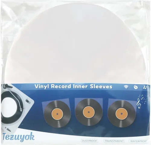 Miniatura 2 de 45 fundas para disco, 100 unidades EP de 7 pulgadas, fundas interiores de disco de vinilo antiestáticas, fundas protectoras redondas
