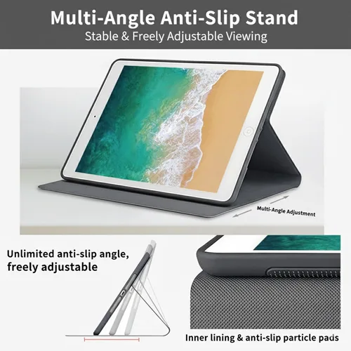 Miniatura 2 de Case for iPad mini A17 Pro (7th/6th Gen 2024/2021), Slim Shockproof Protective Cover with Auto Sleep/Wake, Durable PU Leather Multi-Angle Stand