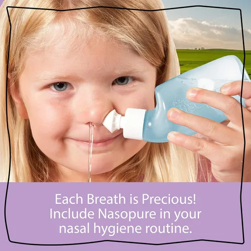 Miniatura 4 de Dr. Hana's Nasopure The"Nicer Neti Pot" Paquetes de sal tamponada Alivio de alergias y congestiones, lavado nasal, 1