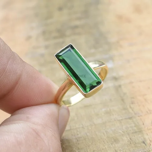 Miniatura 2 de Anillo de plata de ley maciza superpuesta de oro amarillo de 18 quilates para mujer, anillo de compromiso de plata esterlina, juego de bisel