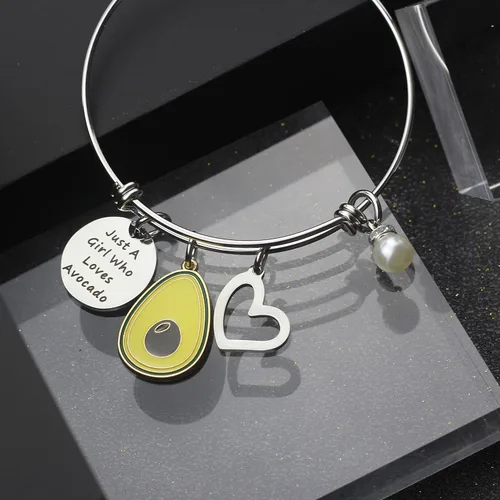 Miniatura 5 de RLZRWAI Divertido collar de aguacate Just A Girl Who Loves aguacate regalo para amantes del aguacate