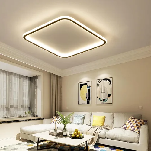 Miniatura 15 de Lámpara de techo de montaje empotrado de 15.7 pulgadas, lámpara de techo LED redonda de 40-60 W, lámpara de techo moderna y delgada, luces de techo