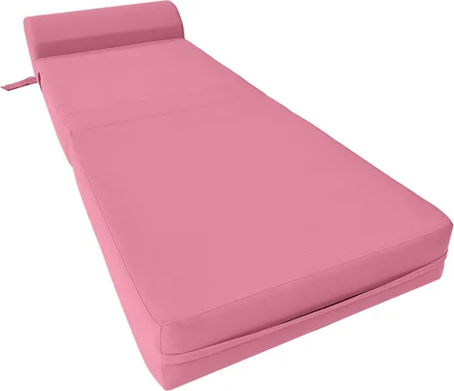Miniatura 3 de D&D Futon Furniture. Cama plegable de espuma para silla, sofá estudio, colchón de espuma plegable para invitados (6 x 24 x 70 pulgadas, rosa)