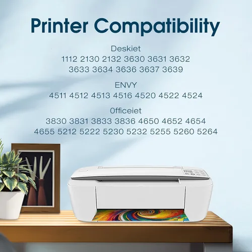 Miniatura 4 de JANMORE Paquete combinado de cartuchos de tinta de repuesto 63 XL de alto rendimiento compatible con HP 63XL Envy 4520 4512 4516; Officejet 3830