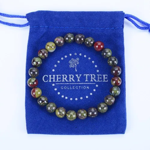 Miniatura 5 de Cherry Tree Collection brazalete elástico con cuentas de gemas redondas de 516pulgada.