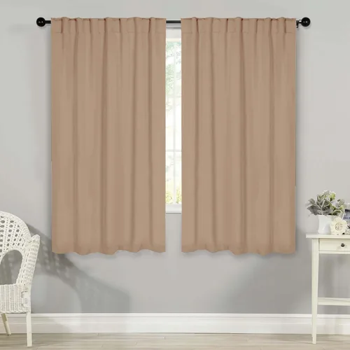 Miniatura 39 de BLUENILEMILLS Paneles de cortinas opacas para oscurecer la habitación con bolsillo para barra/pestañas traseras, cortinas perfectas para ventanas