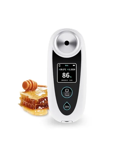Miniatura 8 de Refractómetro Brix con ATC – Rango de 0–55%, Probador de azúcar portátil para Durian, frutas, jugo, elaboración casera y pruebas de campo