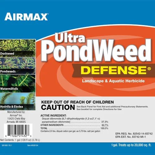 Miniatura 2 de Airmax Ultra Pondweed Defense - Mata malezas acuáticas y plantas, fácil aplicación en aerosol para limpiar y limpiar agua de estanque grande y lago
