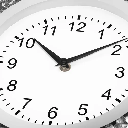 Miniatura 4 de Reloj de pared con espejo de diamante triturado de cristal de 14 pulgadas, reloj de pared brillante brillante plateado para sala de estar