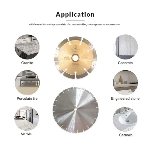 Miniatura 2 de LSS Hojas de Sierra Eléctrica de Diamante Segmentadas de 6 Pulgadas para Corte Seco o Húmedo de Uso General para Concreto Piedra Ladrillo