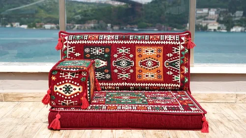 Miniatura 2 de arabicsofa Juego de sofá de asiento marroquí Majlis – Cojín modular de asiento con almohada de respaldo