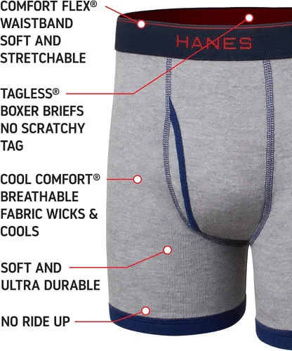 Miniatura 2 de Hanes Calzoncillos bóxer deportivos Comfort Flex Fit para niño, varios paquetes disponibles, variedad 1