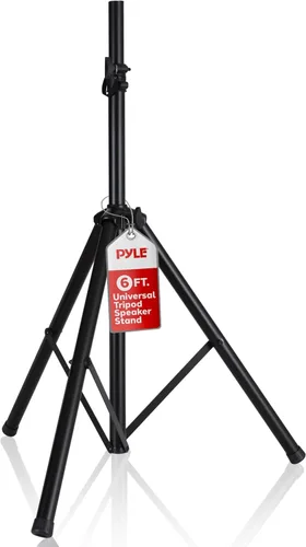 Miniatura 3 de Soporte universal tipo trípode para altavoz de DJ con altura ajustable, fabricado con acero resistente y duradero