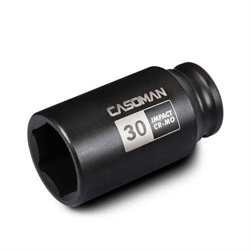 Miniatura 33 de CASOMAN Enchufe de impacto de 6 PT de 1/2" x 1.378 in de profundidad, CR-MO, 1/2 pulgada de transmisión de 6 puntos para una fácil extracción