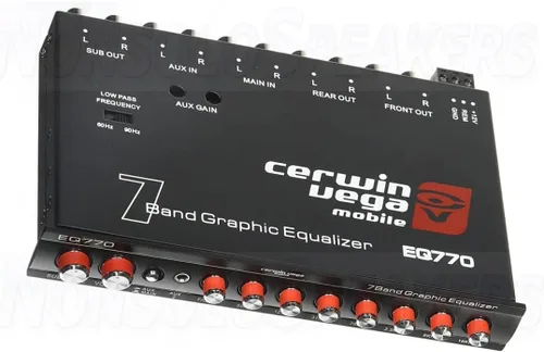 Miniatura 3 de Cerwin-Vega EQ770 Ecualizador paramétrico de 7 bandas con entrada auxiliar
