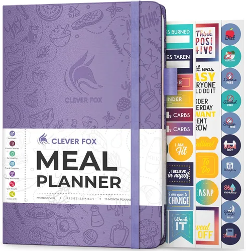 Miniatura 13 de Clever Fox Agenda semanal de comidas, diario de preparación de comidas semanal y diario con listas de compras y comestibles para planificación